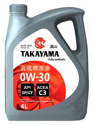 TAKAYAMA SAE 0W-30 API SP/CF ACEA C3 4л пластик